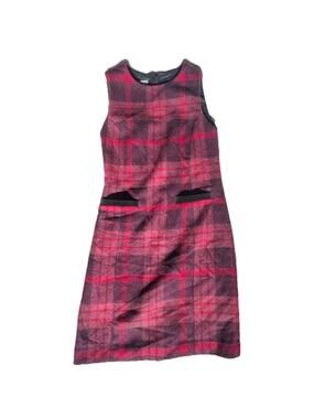 Hobbs London Wool Dress Small Red & Gray